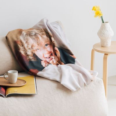 Family Photo Printed Christmas Blanket