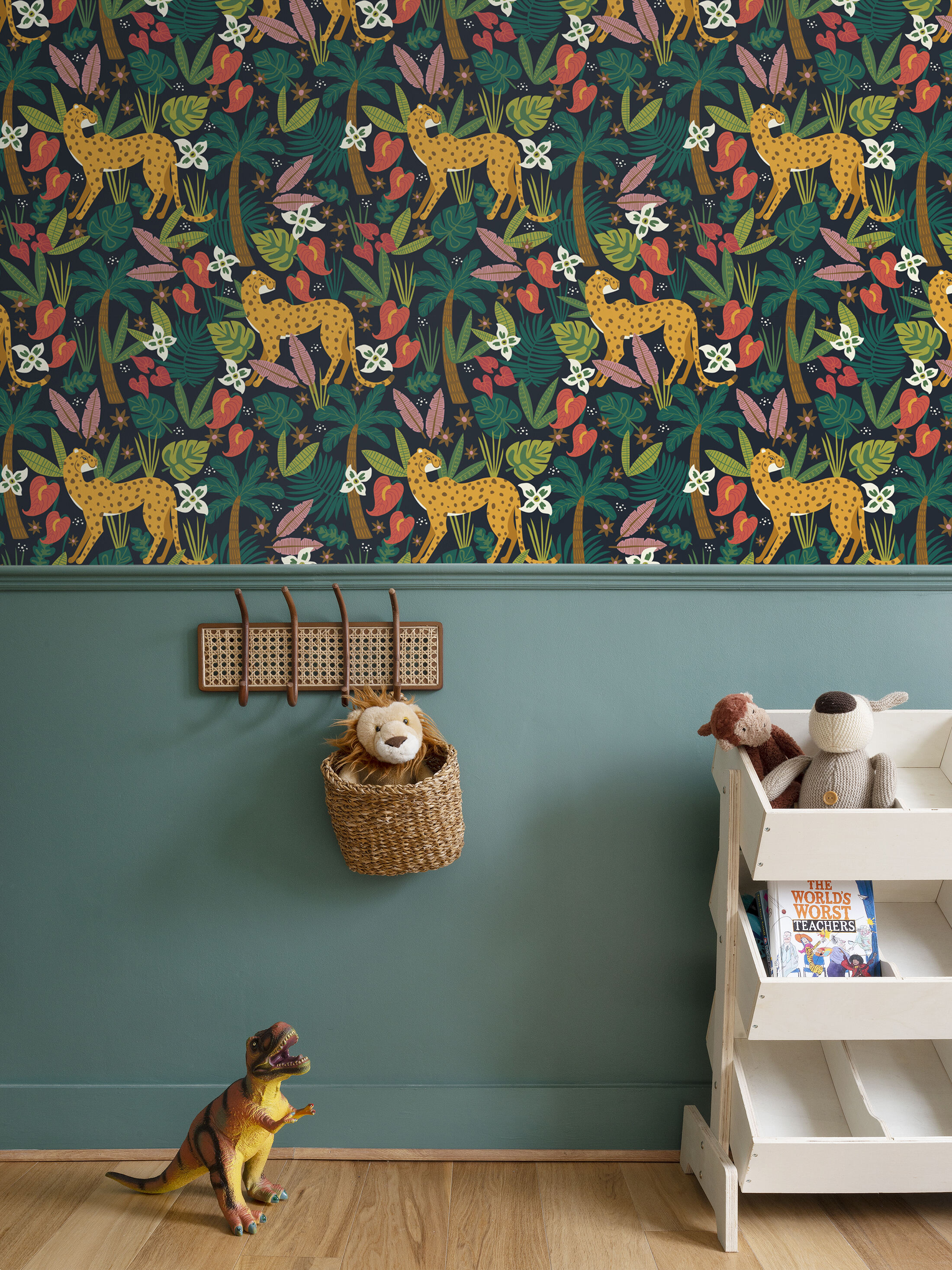 Gray handmade wicker effect Living Room Wallpaper  TenStickers