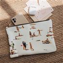 personalised leather clutch bag zip detailing