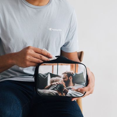 men's photo wash bag