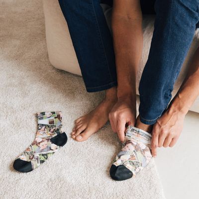 strumpor med eget tryck