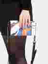 Leder Abendtasche Offen