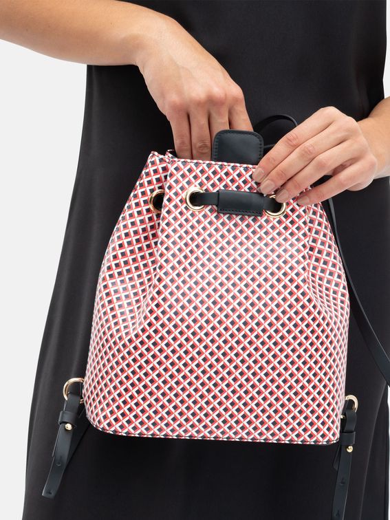 design your own leather drawstring backpack