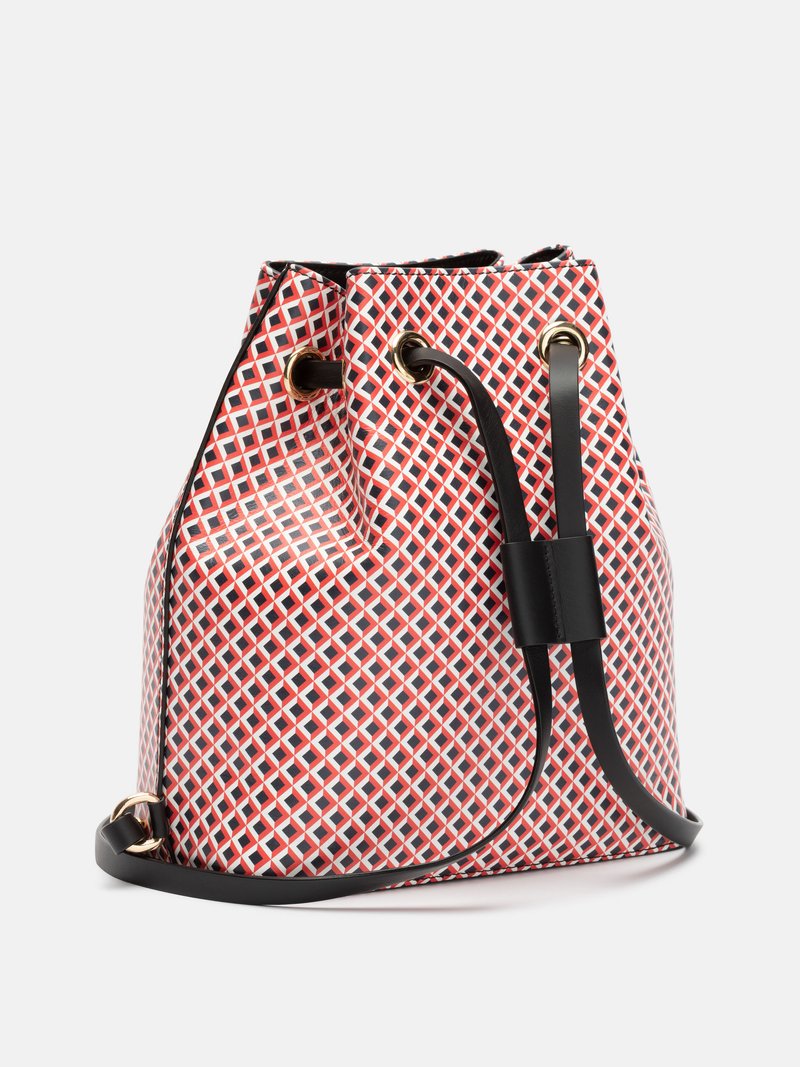 Custom leather printed Drawstring Backpack