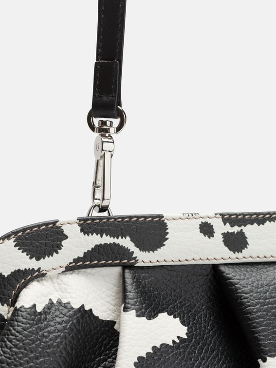 Design a custom pleated crossbody bag using your art