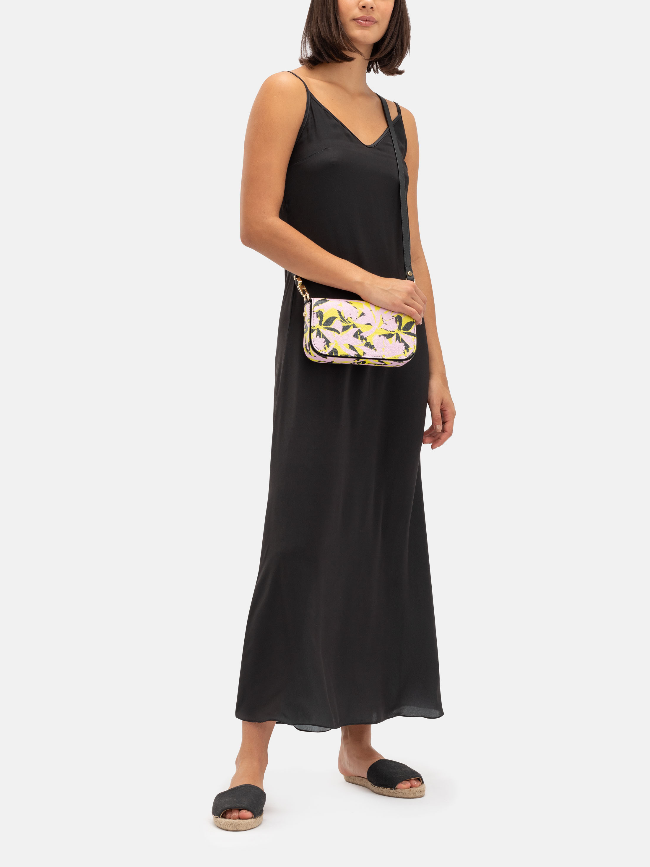 custom foldover crossbody clutch side details