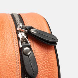 custom circle bag leather strap