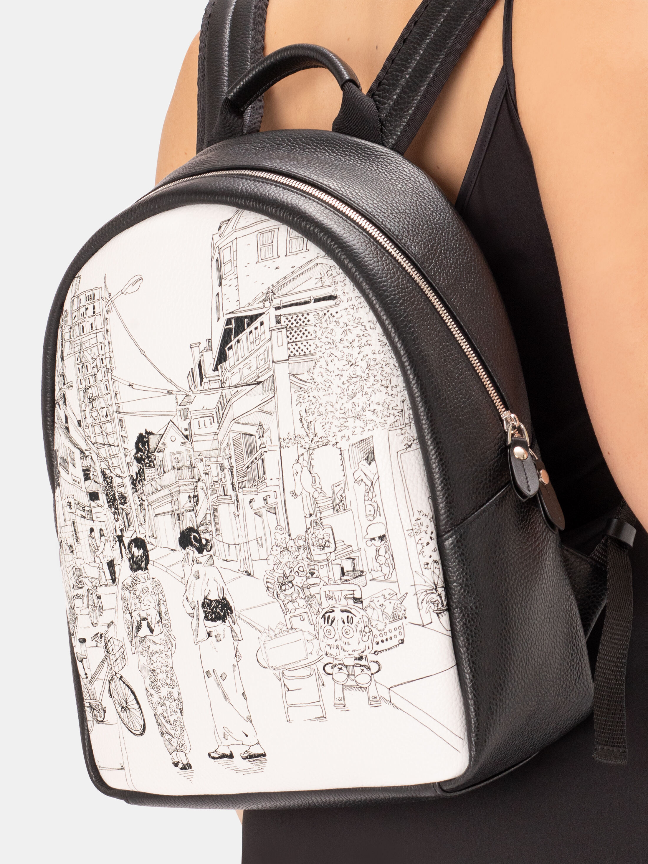 Custom fashion leather backpacks