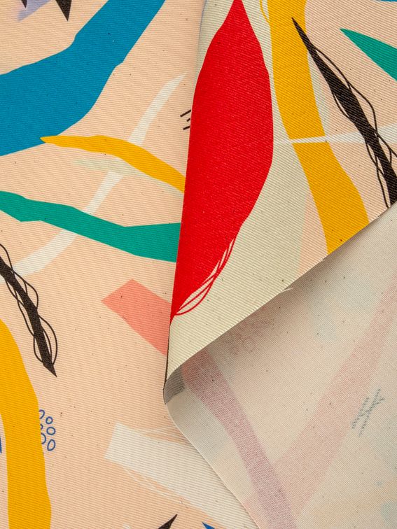 プリントエコツイルオーガニックコットン生地