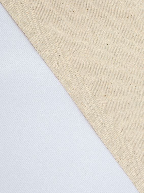 white and natural cotton twill