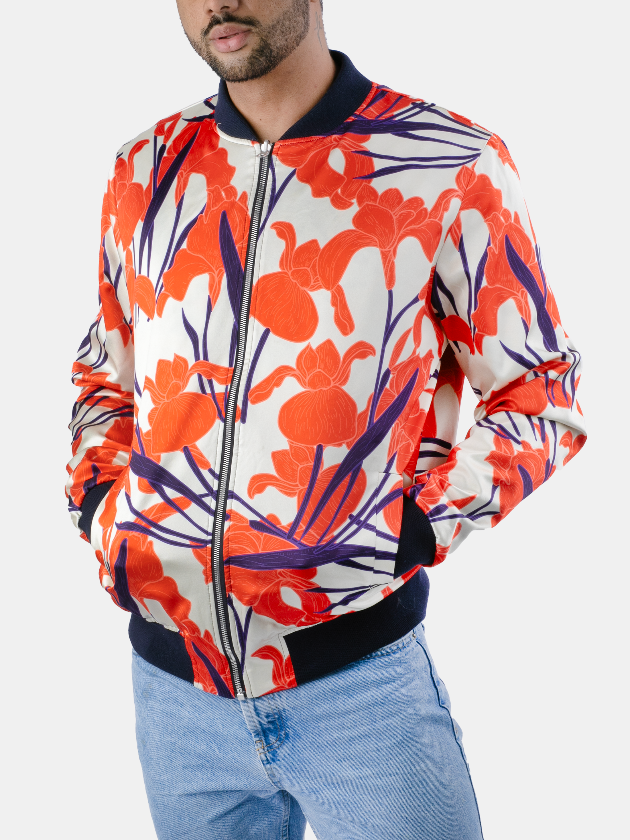 reversible bomber jacket