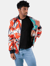 printed silk bomber jacket