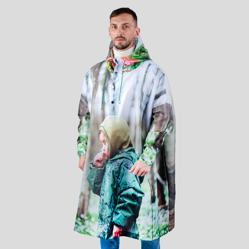 Rain poncho that on sale folds into itself