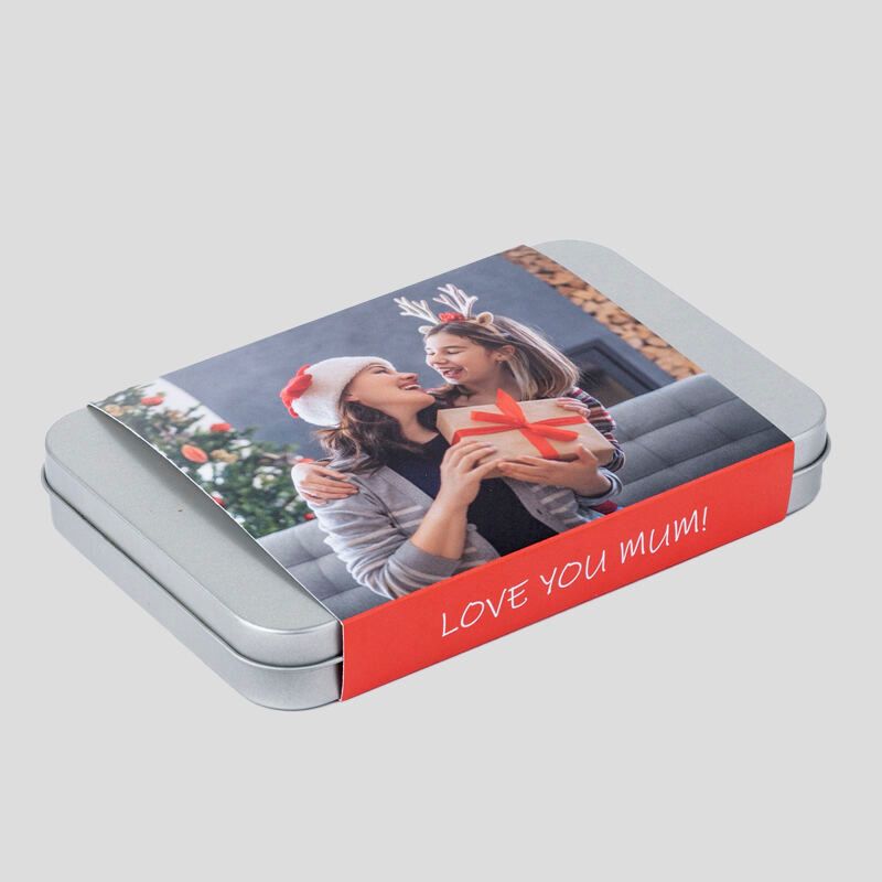 Tin with Custom Card Sleeves | Tin with Photo Card Sleeves Tin with Custom Card Sleeves | Tin with Photo Card Sleeves