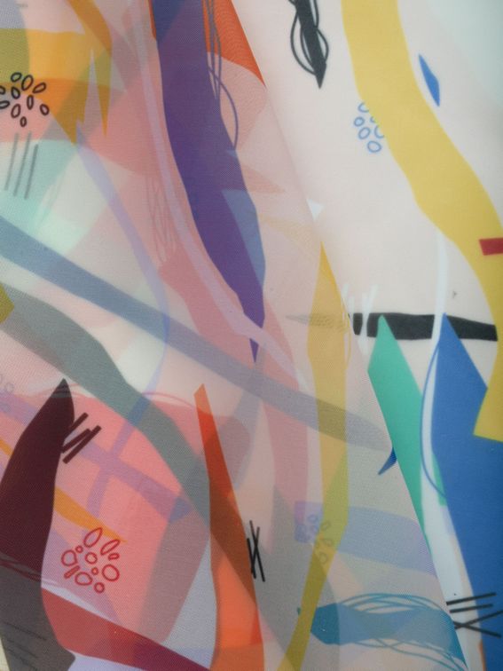 digital Feather Voile printing