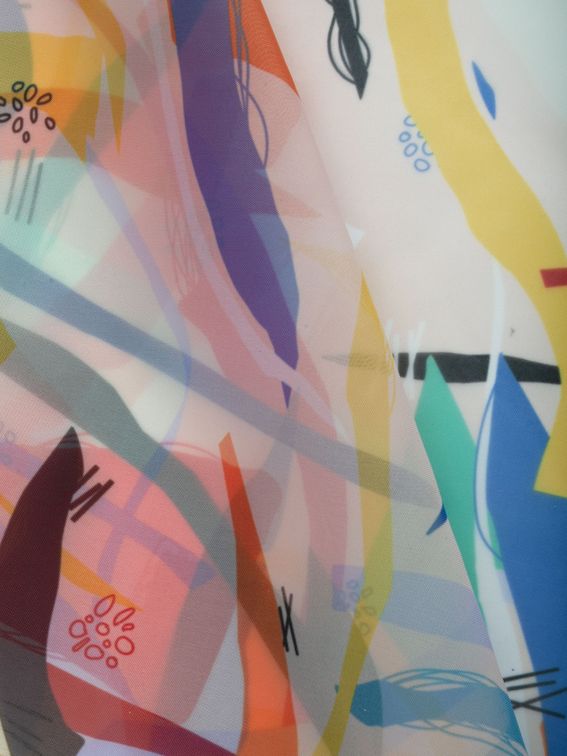 digital Feather Voile printing
