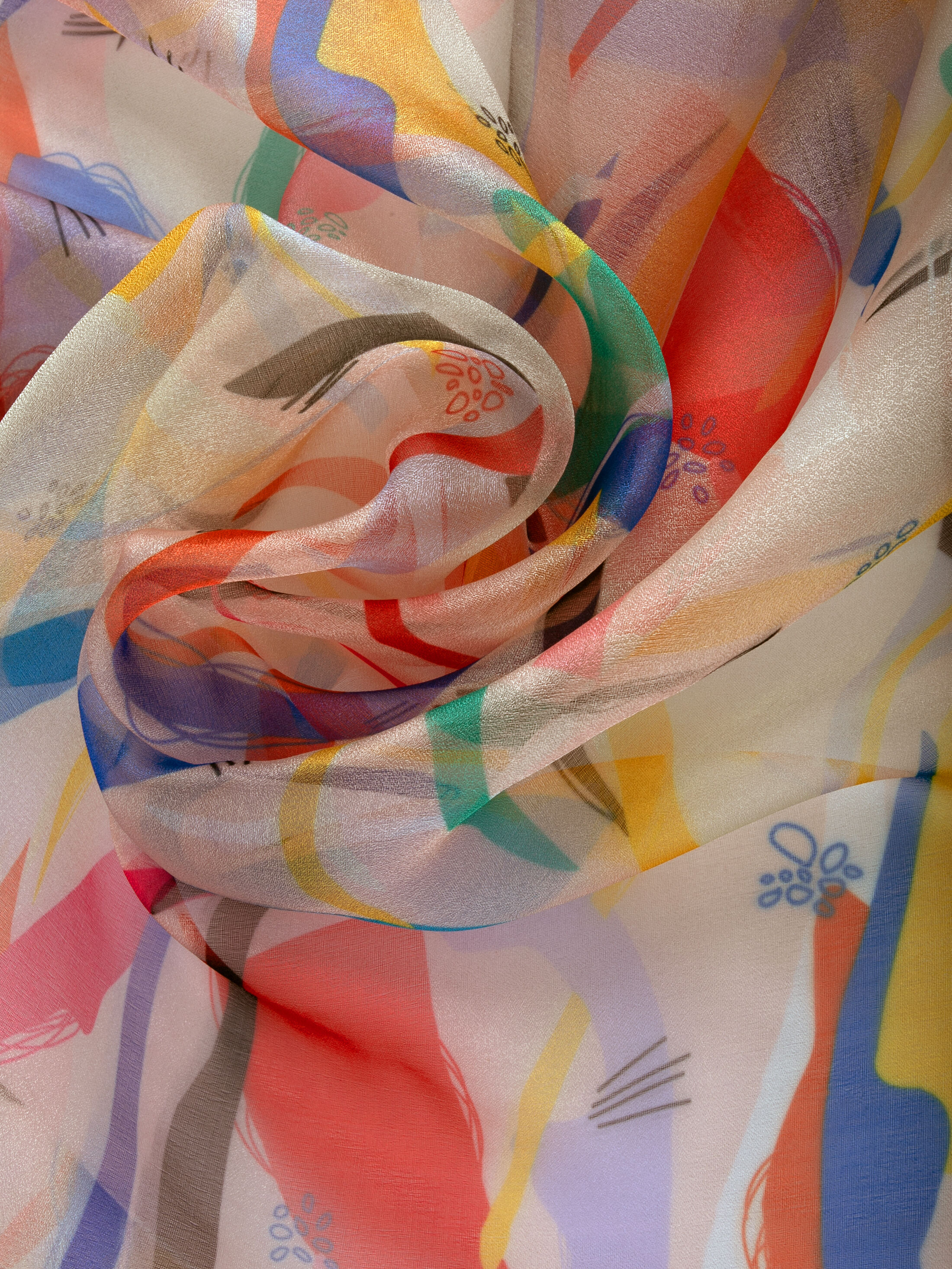 custom printed organza fabric