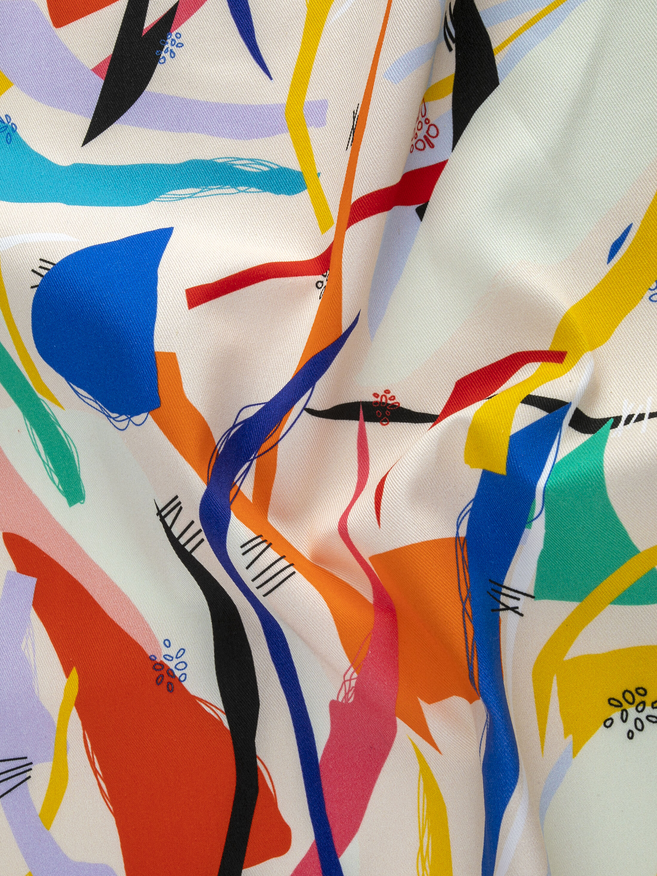 print cotton twill on demand close up