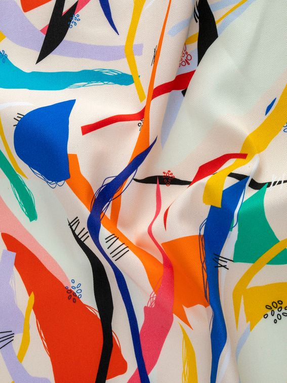 print cotton twill on demand close up