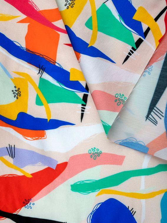 Kensington Cotton Silk Satin Fabric