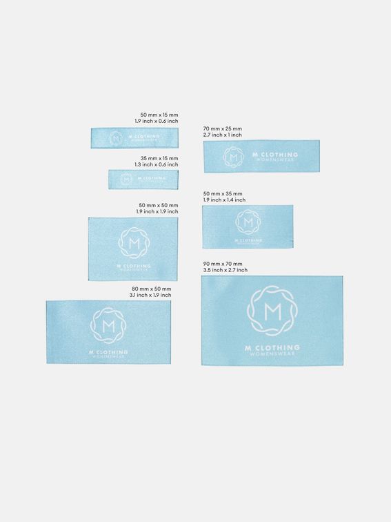 Size labels for online clothing