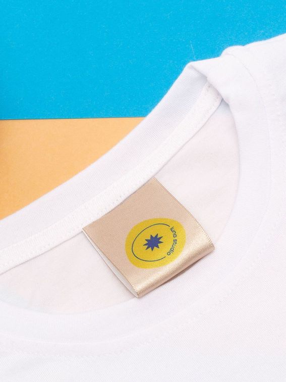 Etichette di tessuto piatte