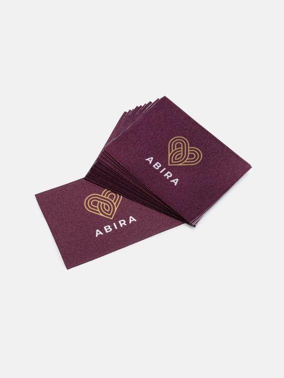 etiquetas de tela con logotipos personalizados