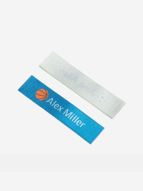 custom fabric name tags front and back