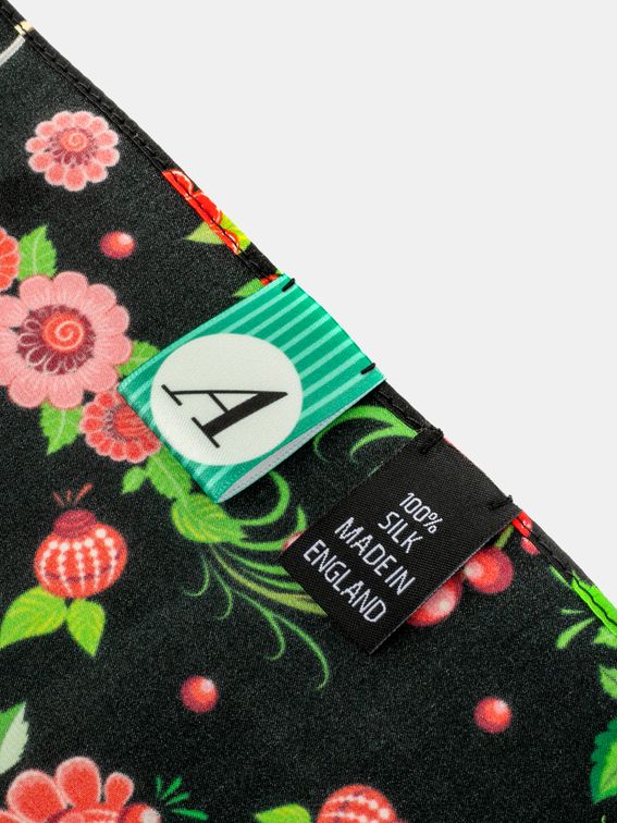 Custom Printed Silk Scarf Label