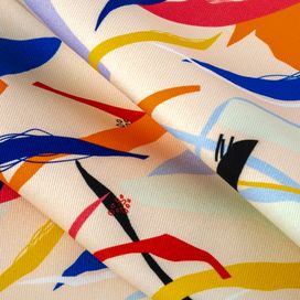 Custom Printed Stretch Denim Fabric