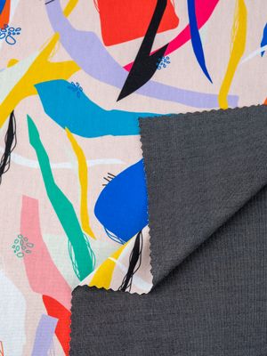 Bedruckter Nero Ponte-Stoff