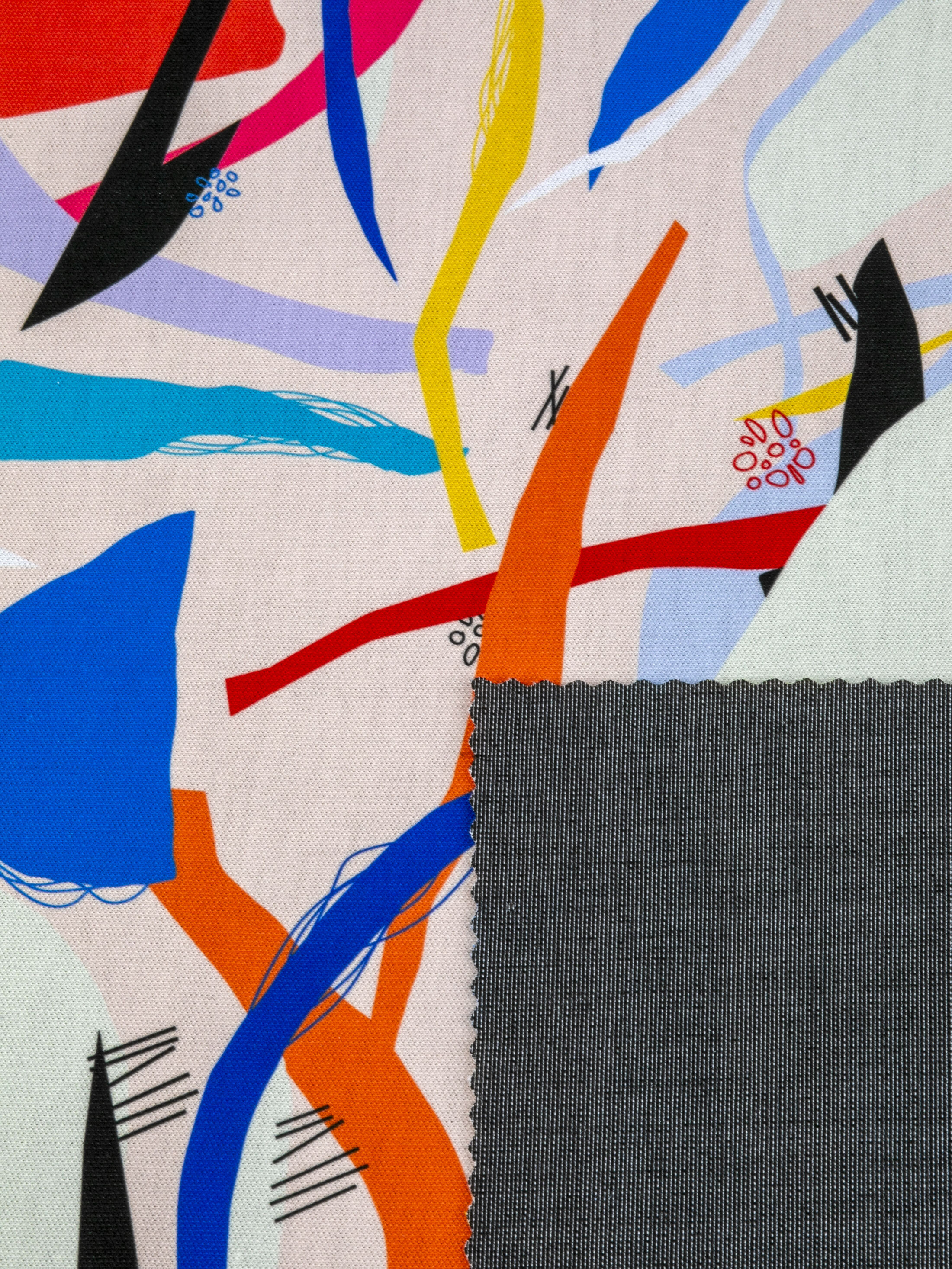 Tejido Nero Ponte Estampado Personalizado