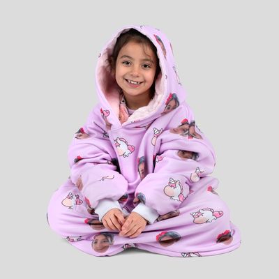 Face Hoodie Blanket