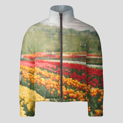 Photo puffer jacket