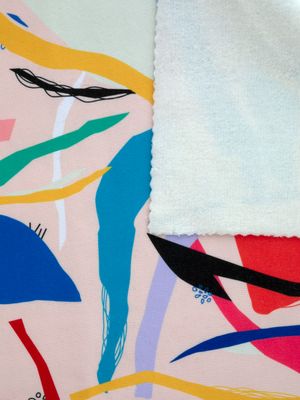 Tessuto jersey spazzolato stampato