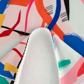Printed brushed jersey knit fabric
