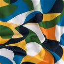 Printed brushed jersey knit fabric