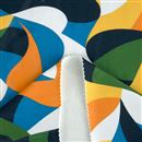 Printed brushed cotton jersey fabric