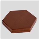 Rompecabezas hexagonal con estuche de madera de nogal de primera calidad