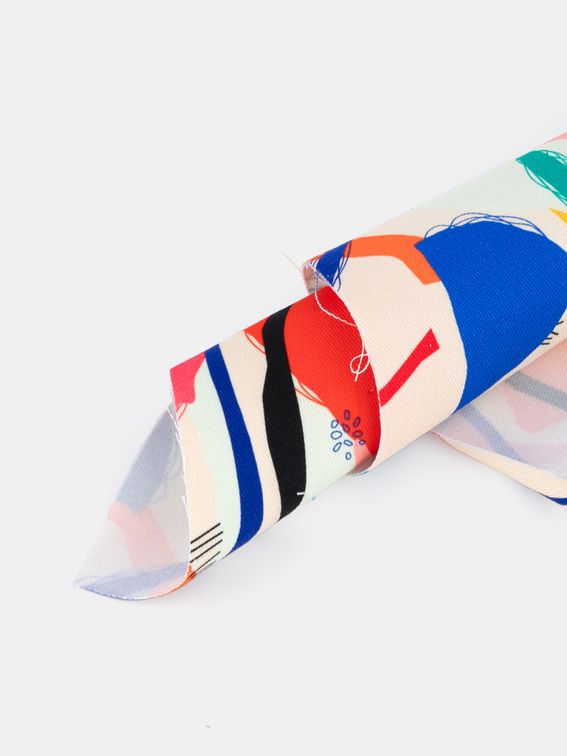 Printed Stretch Denim Fabric