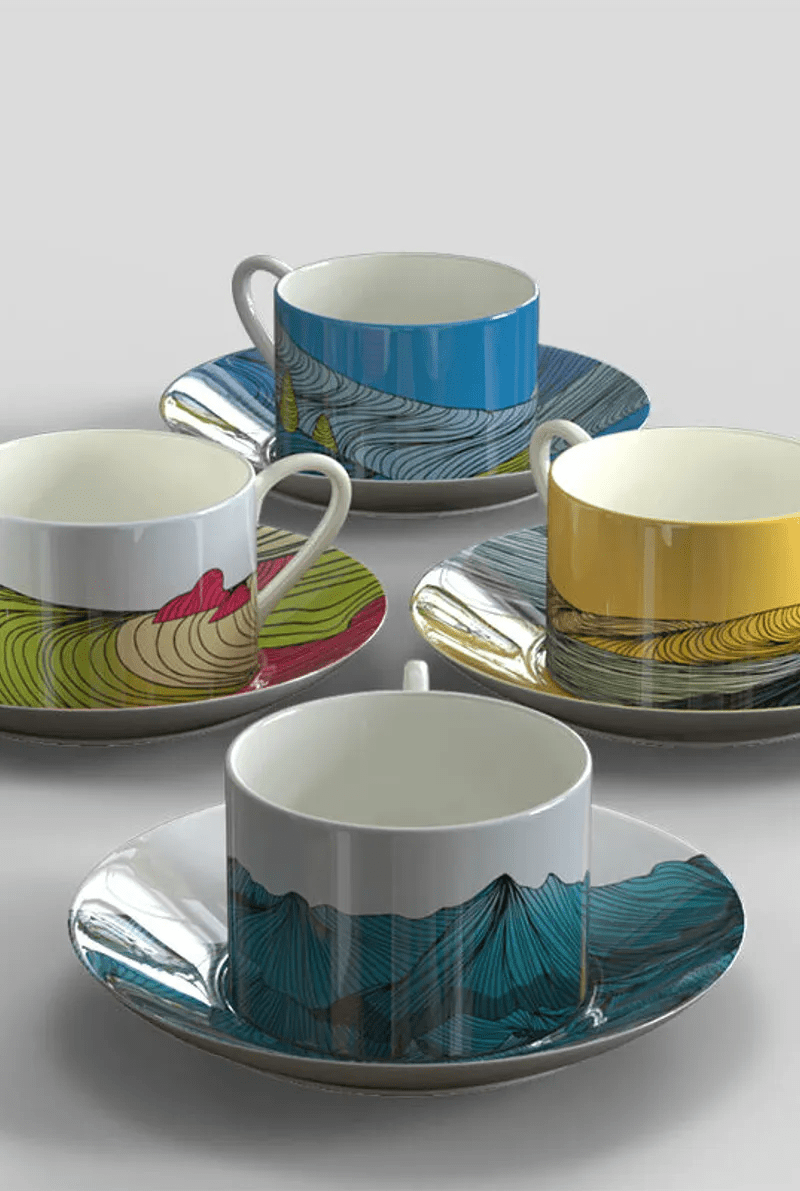 Tea/Espresso Cups and Saucers