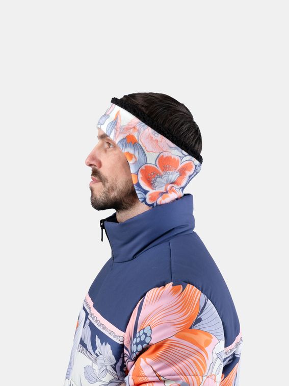 Side view of personalised fleece ear warmer headband