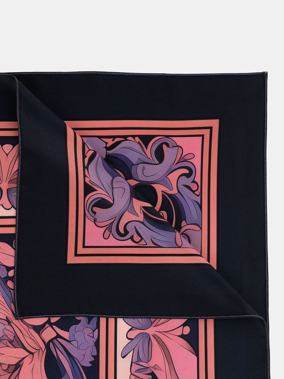 printed silk square scarf