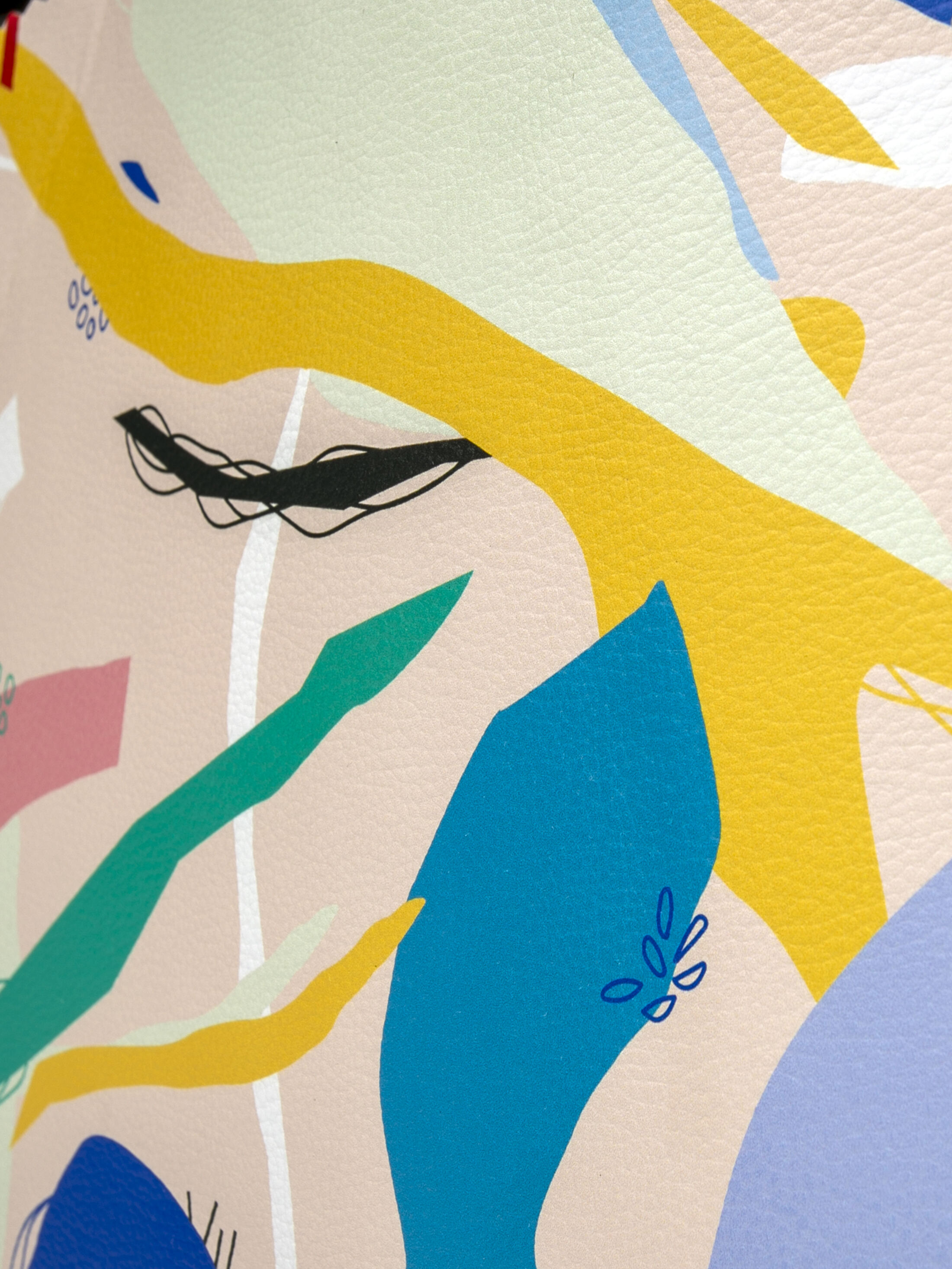 Custom printed pineapple leather