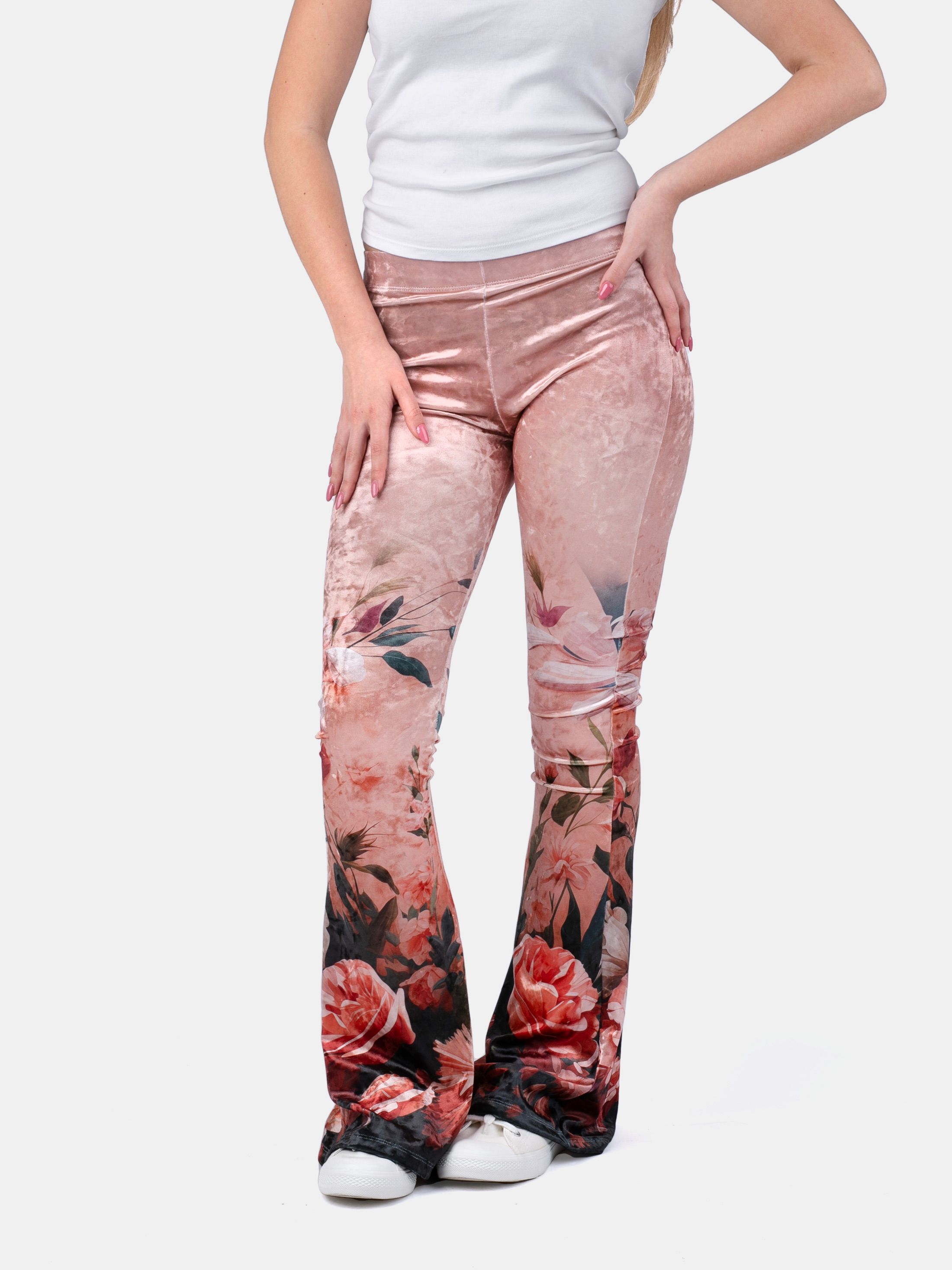 Bedruckte, ausgestellte Leggings