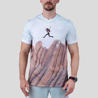 Individuelle Herren-T-Shirts mit V-Ausschnitt