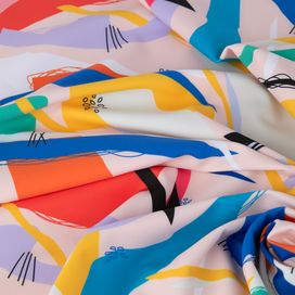 Custom printed polyester spandex fabric