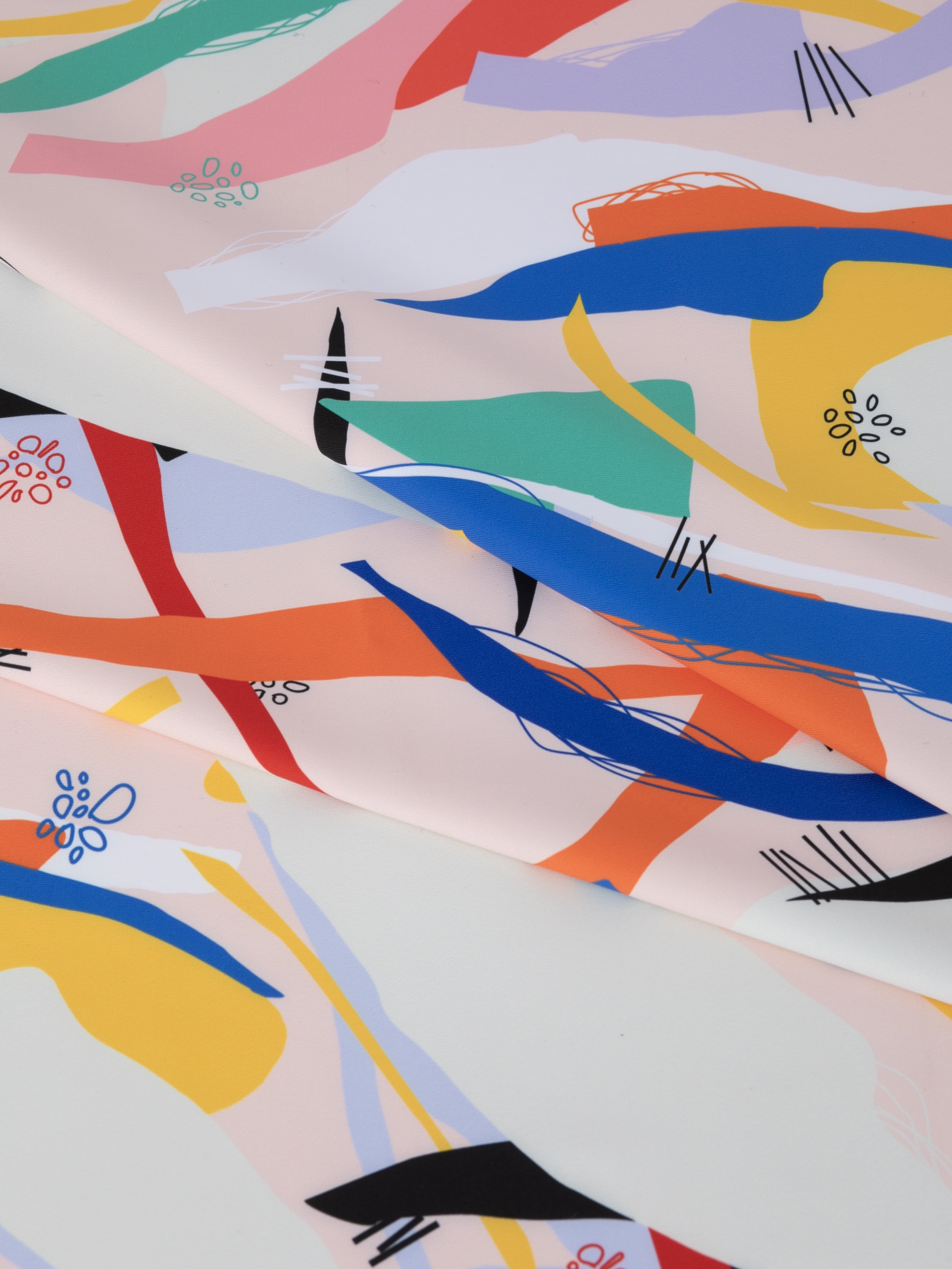 Printed polyester spandex fabric