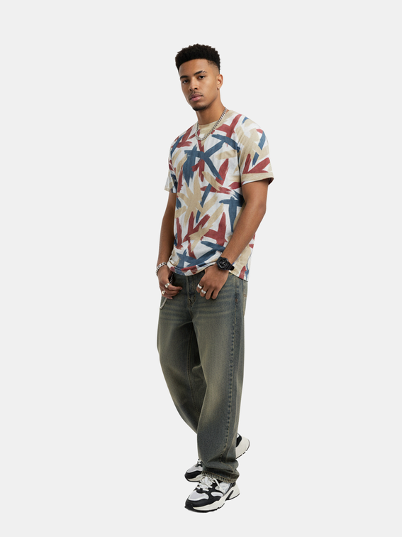 custom printed boxy fit mens T