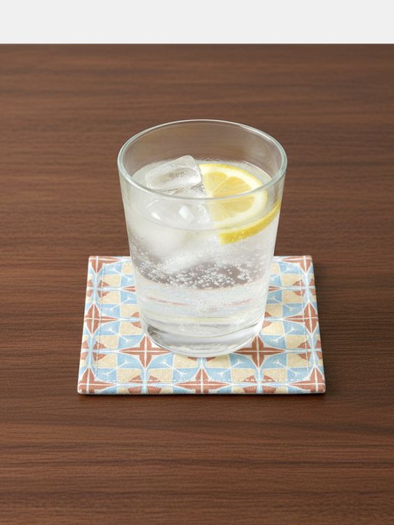 personalized fabric coaster